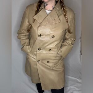 Stylish Tan Double-Breasted Coat